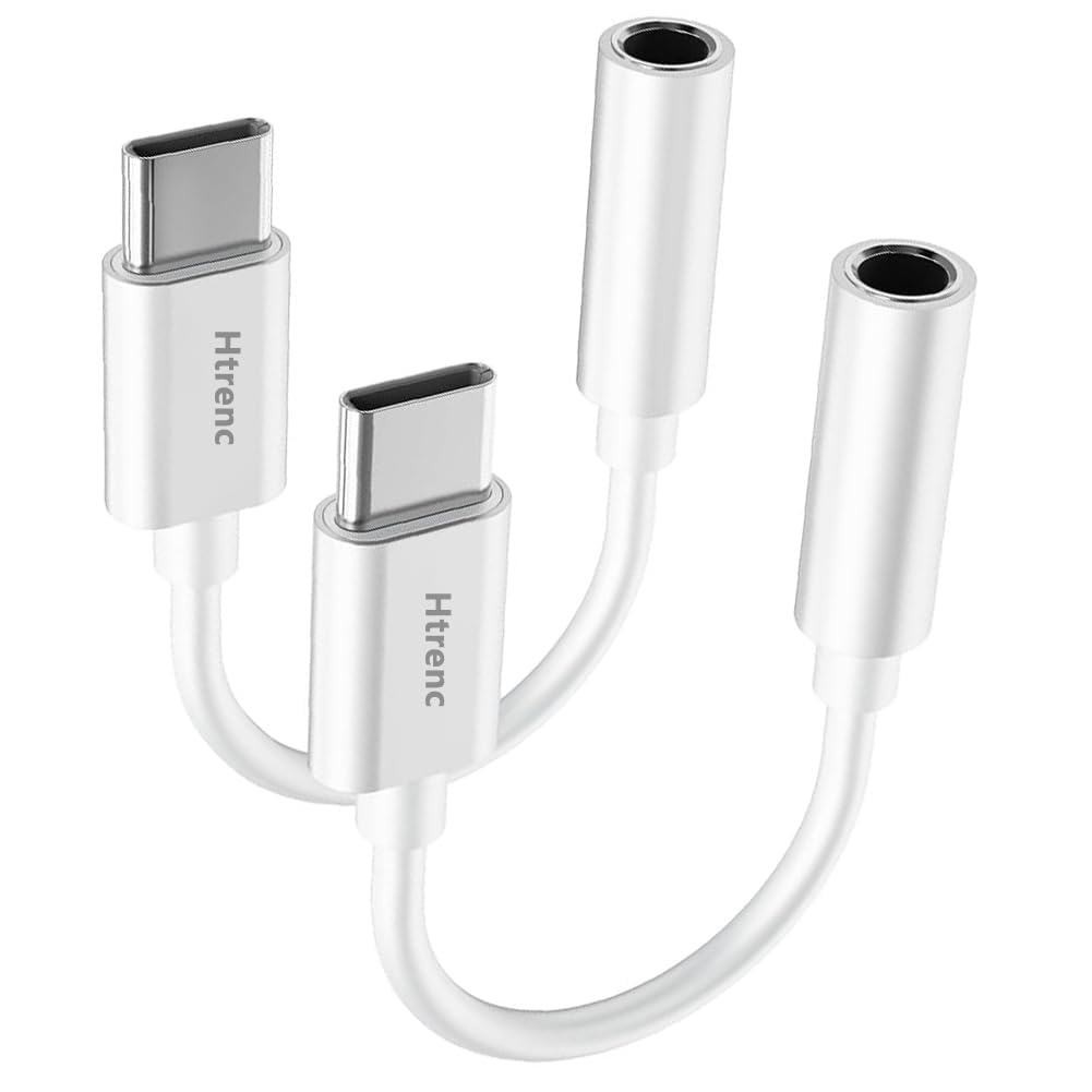 USB C to 3.5mm Headphone Jack Adapter for iPhone 16/16 Pro/15/15 Pro/Pro Max/Plus, Type C Aux Audio Dongle Cable Cord Compatible with iPad, Samsung Galaxy S23/S23/S22/S21Ultra, MacBook,Note（2 Pack）