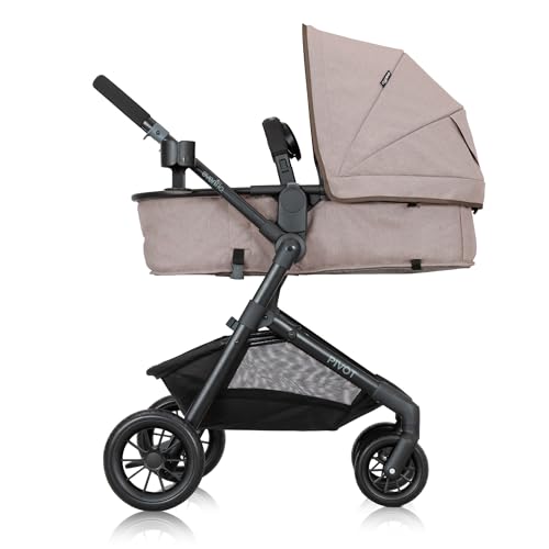 Evenflo Pivot Modular Travel System with LiteMax Infant Car Seat (Desert Tan)