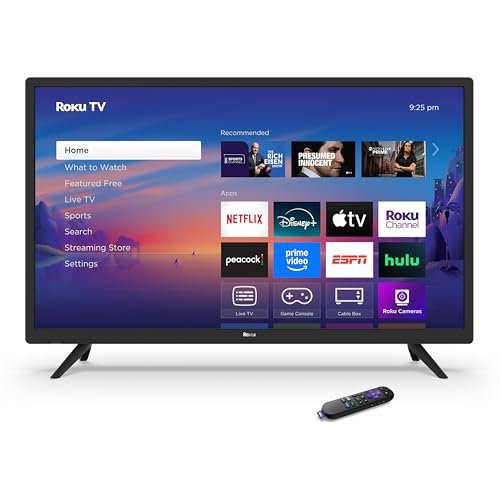 Roku Smart TV 2025 – 32-Inch Select Series, 1080p Full HD TV – Roku TV with Voice Remote – Flat Screen LED Television with Wi-Fi for Streaming Live Local News, Sports, Family Entertainment