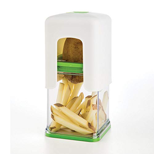 PrepWorks Tower Fry Cutter – Heavy-Duty Potato Cutter for Perfect Fries, Easy-to-Use, Stainless Steel Blades, BPA-Free