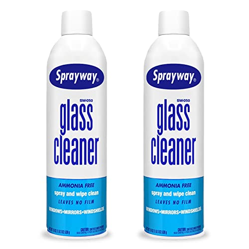 Sprayway Glass Cleaner Aerosol Spray, 19 Oz, Pack of 2