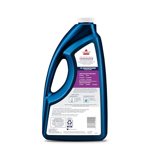 Bissell MultiSurface Floor Cleaning Formula-Crosswave and Spinwave, 17891, 64oz, Removes Everyday Dirt and Grime, Safe on Sealed Hard Floors, Tile, Laminate, Area Rugs, Spring Breeze