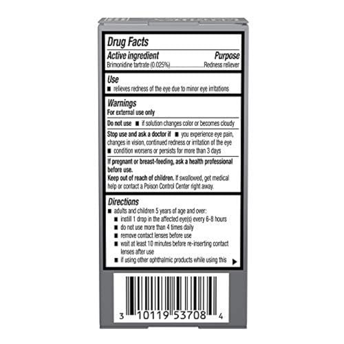 LUMIFY Redness Reliever Eye Drops, for Whiter & Brighter Looking Eyes, 0.08 Fl Oz (2.5 mL)