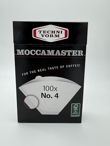 Technivorm Moccamaster #4 White Paper Filters, 100-count per box
