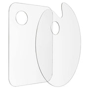 Tamaki 2 Pack 11.8 x 7.9 Inch Acrylic Paint Palette with Thumb Hole Clear Paint Pallet, Easy Clean Non-Stick Artist Pallet for Oil Watercolor Craft DIY Art Painting Palette