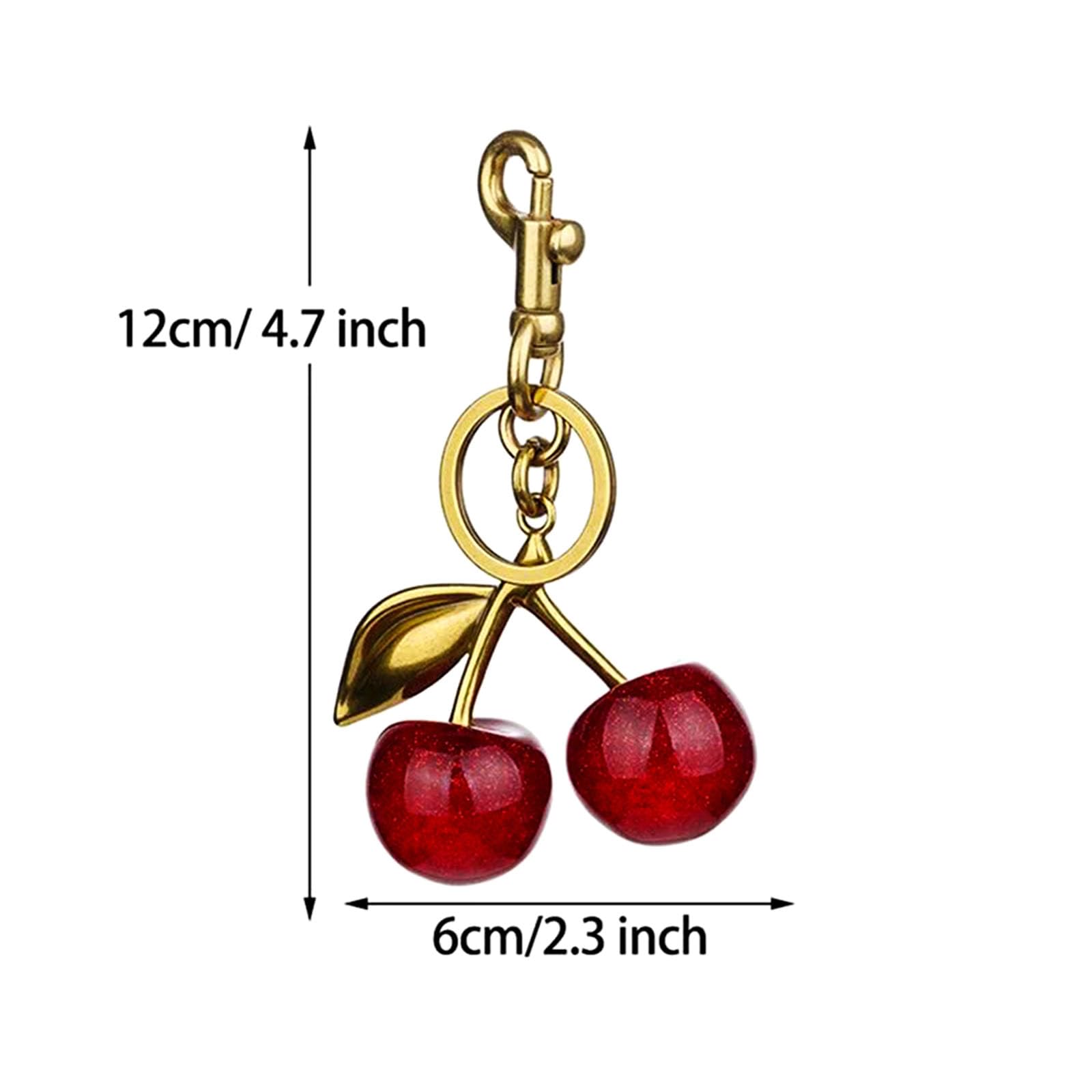 FASTFAIRY Keychain Cherry Bag Charms Purse: Key Chains Women Cute - Car keyrings leather handbags - Fashion enthusiasts