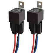 Gebildet 2pcs JD1912 Car Relay Harness 12V 40A 4 Pin SPST 12AWG Harness Sockets with Built-in Diode for Automotive Truck Van Motorcycle Boat
