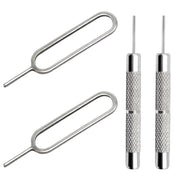AYWFEY 4 Pcs SIM Card Removal Openning Tool Tray Eject Pins Needle Opener Ejector Compatible with All iPhone Apple iPad HTC Samsung Galaxy Cell Phone Smartphone Watchchain Link Remover (Style A)