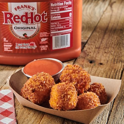 Franks RedHot Original Cayenne Pepper Hot Sauce, 1 gal - One Gallon Bulk Container of Cayenne Pepper Hot Sauce to Add Flavorful Heat to Entrees, Sides, Snacks, and More