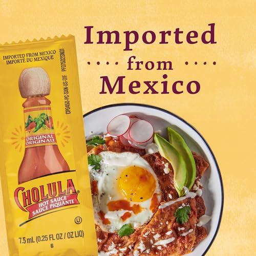 Cholula Original Hot Sauce Packets, 200 count - One 200 Count Individual Hot Sauce Packets with Mexican Peppers and Signature Spice Blend, Perfect Single-Serve Size for Delivery and Takeout