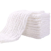 Yoofoss Mullwindeln für Babys, 10 Stück, 100% Bio-Baumwolle, Waschlappen für Jungen und Mädchen, groß, 50 x 25 cm, super weich und saugfähig, Weiß