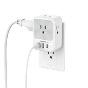 Surge Protector Wall Outlet Extender, TESSAN Multi Plug Outlet Splitter with 3 USB Charging Blocks(1 USB C), Multi Plug Wall Charger for Home, Office, School, College Dorm Essentials