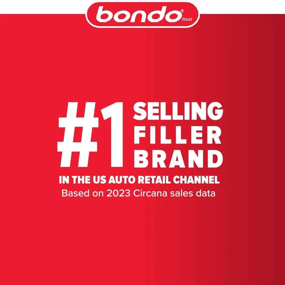 Bondo Body Filler, Original Formula for Fast, Easy Repair & Restoration for Your Vehicle, 00262, Filler 1.57 lb and Hardener 0.75 oz, 1 Can (OR-QT-ES)