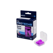 Flents Protechs Foam Ear Plugs, 10 Pair with Case for Sleeping, Snoring, Loud Noise, Traveling, Concerts, Construction, Studying, Work, Shooting, NRR 33, Purple, Disposable, Made in the USA
