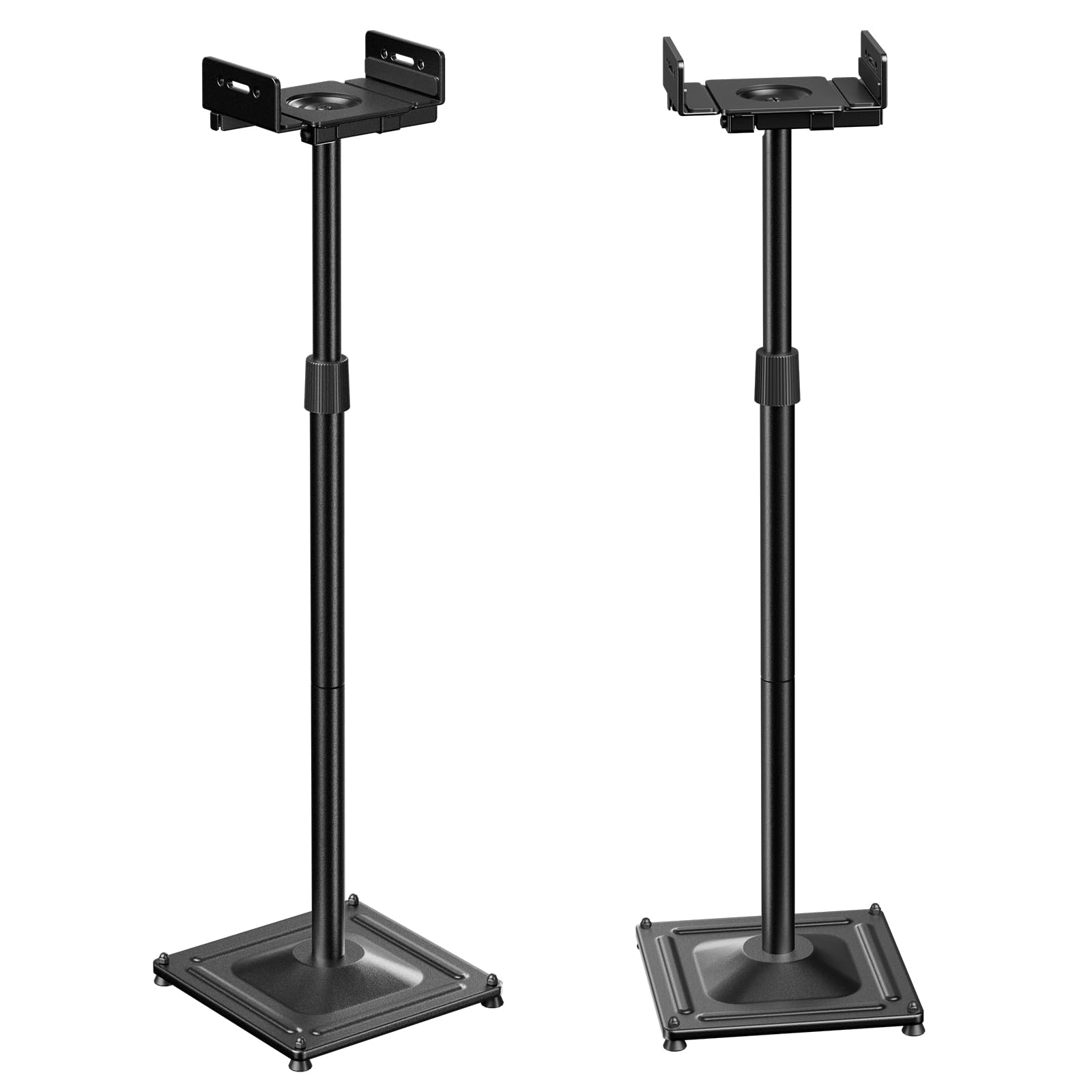 PERLESMITH Universal-Lautsprecherständer für Surround-Sound – höhenverstellbar von 84,6 cm bis 114,6 cm, Boden-Lautsprecherständer für Satelliten-, Studio- und Regallautsprecher bis zu 5 kg, 1 Paar, Schwarz, PSSS2