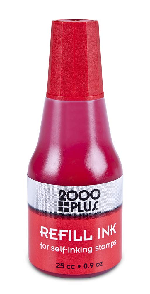 2000 PLUS Tintennachfüllung für Selbstfärbestempel und Stempelkissen, Rot, 0,9 oz (032960)