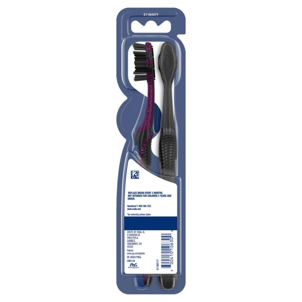 Oral-B Charcoal Toothbrushes, Medium 2ct