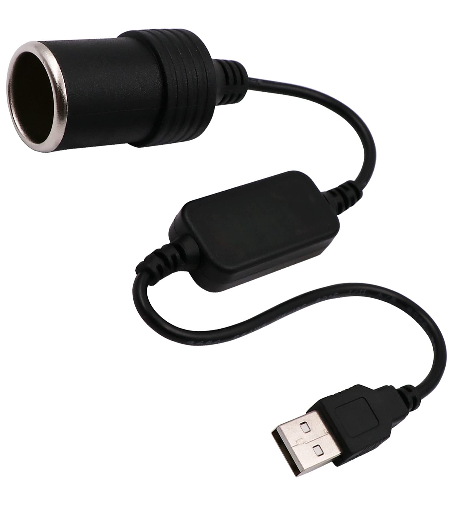 WYMECT USB-A-Stecker auf 12-V-Kfz-Zigarettenanzünder-Buchse Konverterkabel (max. 8 W)