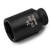 EGOFIX 1/2" Drive Deep Impact Socket, 36mm Metric Socket, CR-MO 6 Point for Easy Removal of Axle Nut