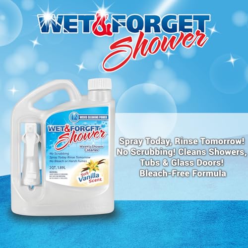 Wet & Forget Shower Cleaner Weekly Application Requires No Scrubbing, Bleach-Free Formula, 64 Ounce (Pack of 1)