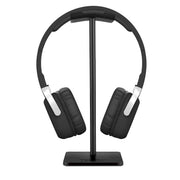New bee Headphone Stand Headset Holder Earphone Stand with Aluminum Supporting Bar Flexible Headrest ABS Solid Base for All Headphones Size (Black)