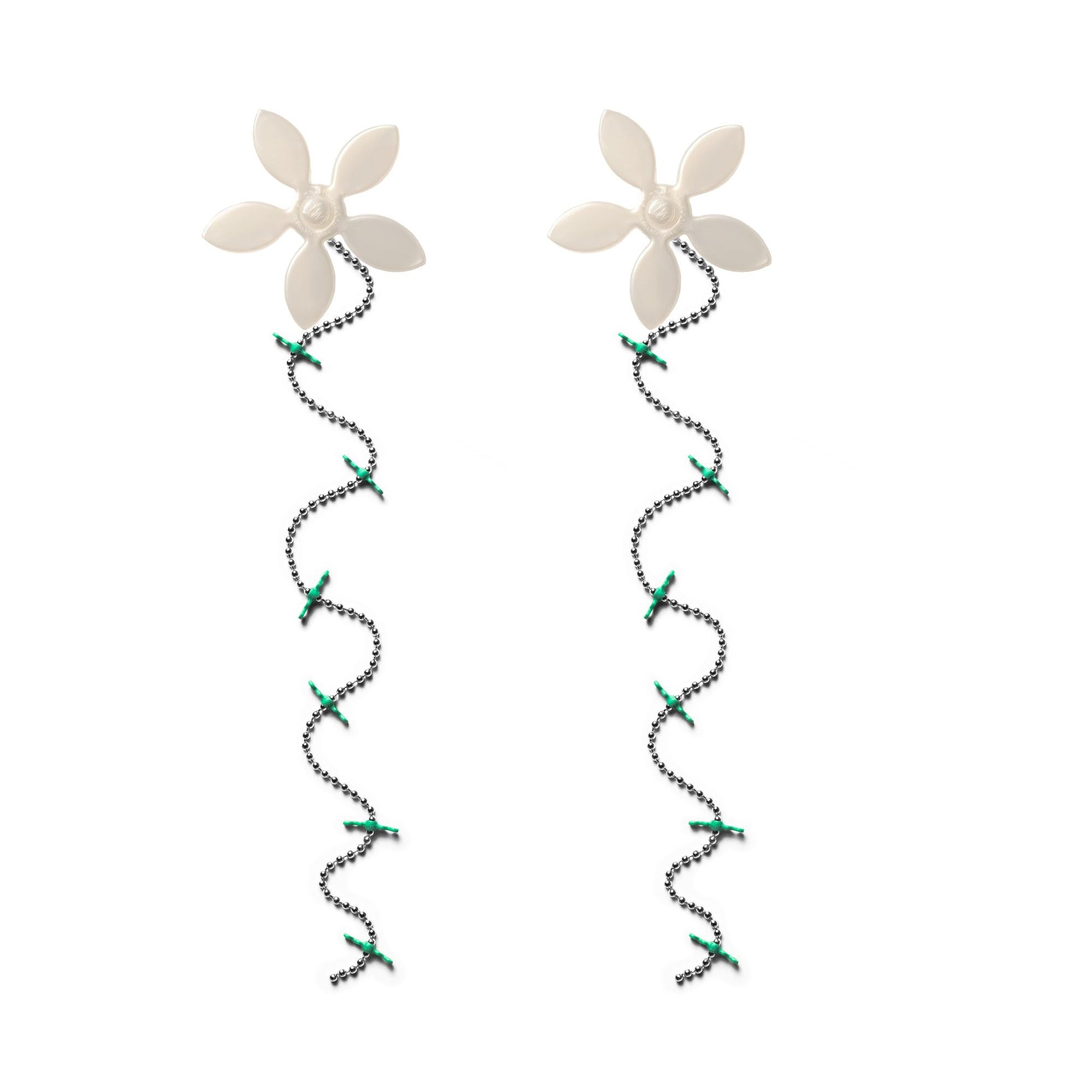 ​DrainWig Shower Drain Hair Catcher – Disposable White Flower (2-Pack) – No-Touch Hair Removal for Flat Shower Drains – As Seen on Shark Tank