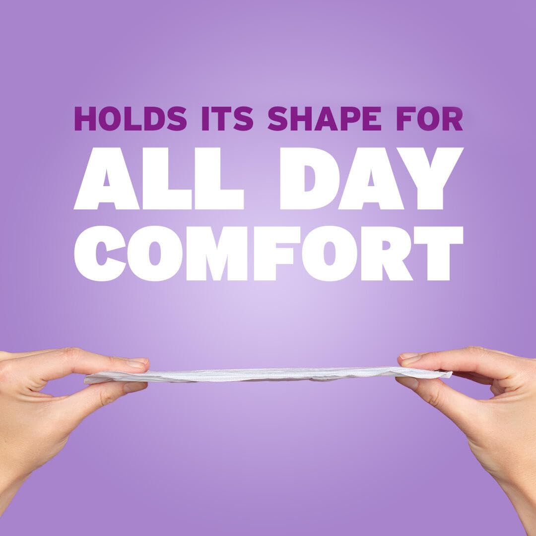 Poise Ultra Thin Incontinence Pads & Postpartum Pads for Bladder Leaks, 4 Drop Moderate Absorbency, Regular Length, 144 Count, Packaging May Vary