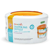 Munchkin Arm & Hammer Diaper Pail Refill Rings, Holds up to 544 Newborn Diapers, 2 Pack