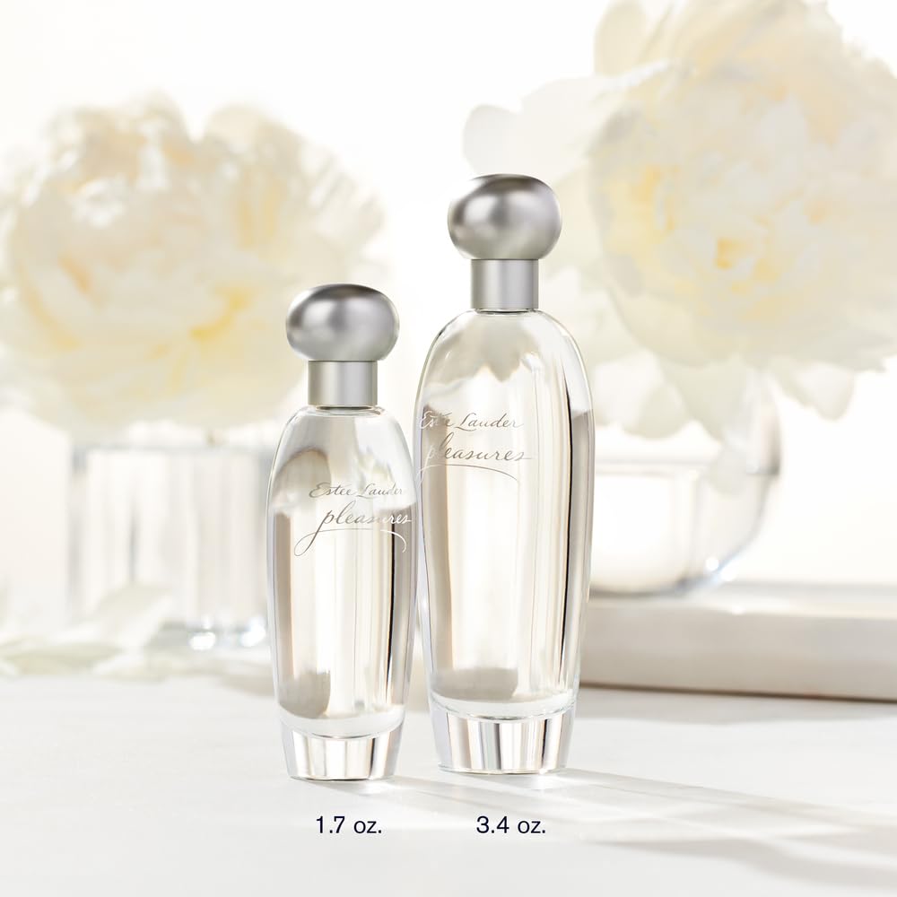 Estée Lauder Pleasures Eau de Parfum Spray with Notes of Lilies, White Peonies & Jasmine | Perfumes for Women, 3.4 fl oz