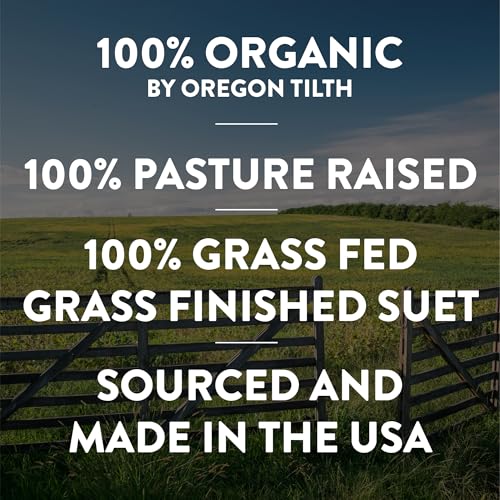 Fatworks Organic Grass-Fed Beef Tallow, Certified Organic Non-Gmo Pasture-Raised Beef Tallow, sourced from several small family ranchers, KETO friendly, exclusive to Fatworks, 14 oz.
