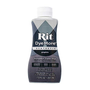 Rit DyeMore Einzelflasche 207 ml Synthetische Flüssigfaserfarbe für Kleidung, Dekoration und Bastelarbeiten – Graphit