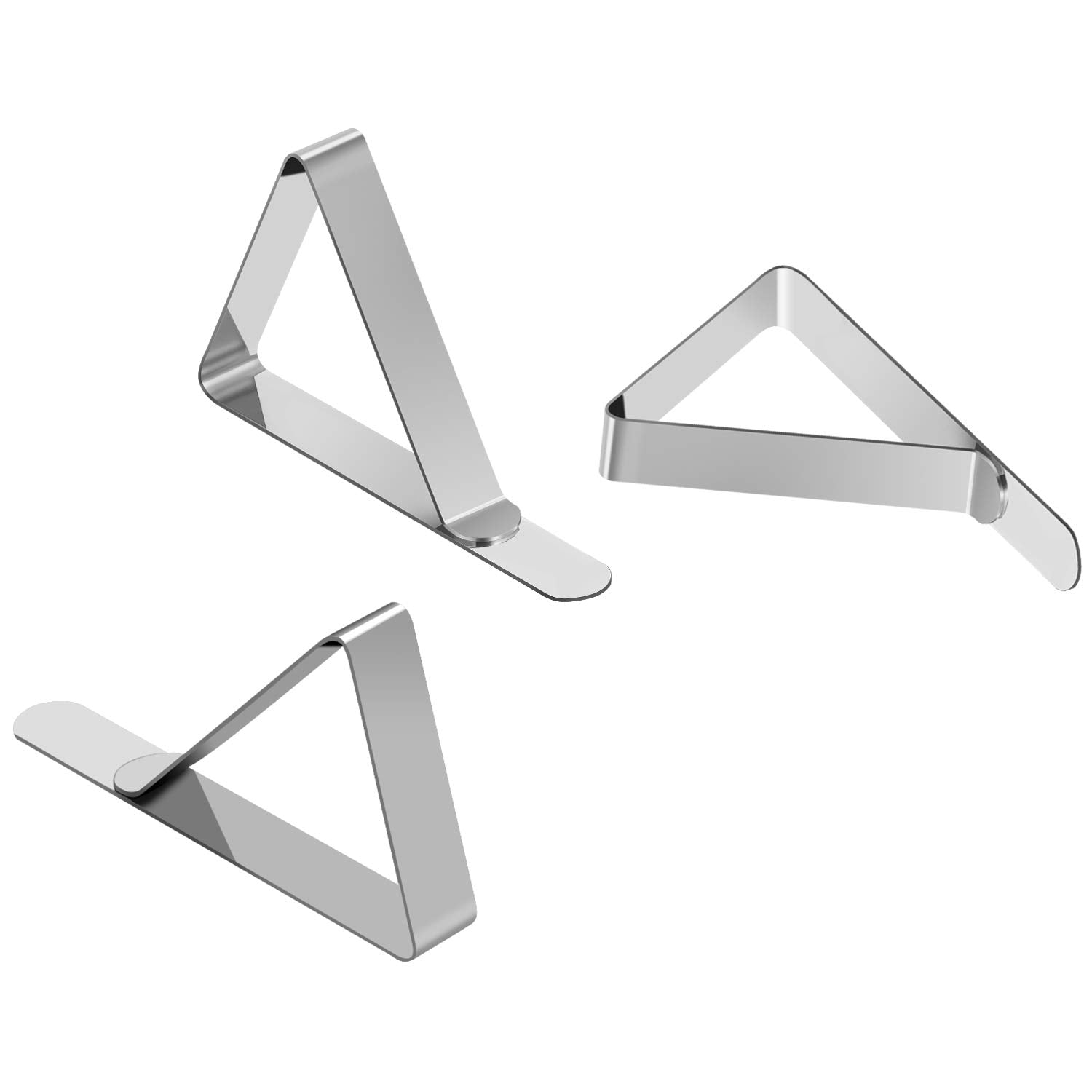 TriPole Tablecloth Clips 32 Pack Picnic Table Clips, Stainless Steel Table Cloth Holder Clips for Outdoor Tables, Metal Tables Cover Skirt Clamps for Camping Dining Wedding Graduation Party Essential