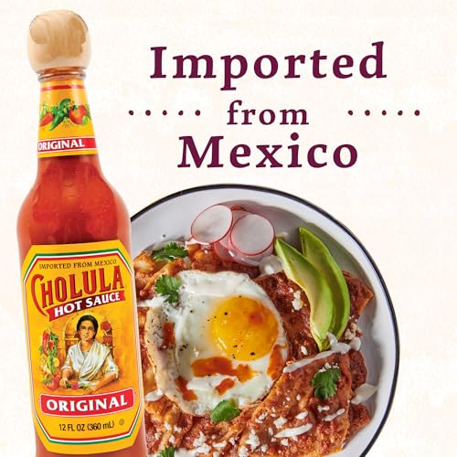 Cholula Hot Sauce Multipack, Original, Product of Mexico, Gift Set Includes Three 12 Fl Oz Bottles, Blend of Arbol & Piquin Peppers with Spices for Eggs, Rice, Tacos, Huevos Rancheros & More, 3 count