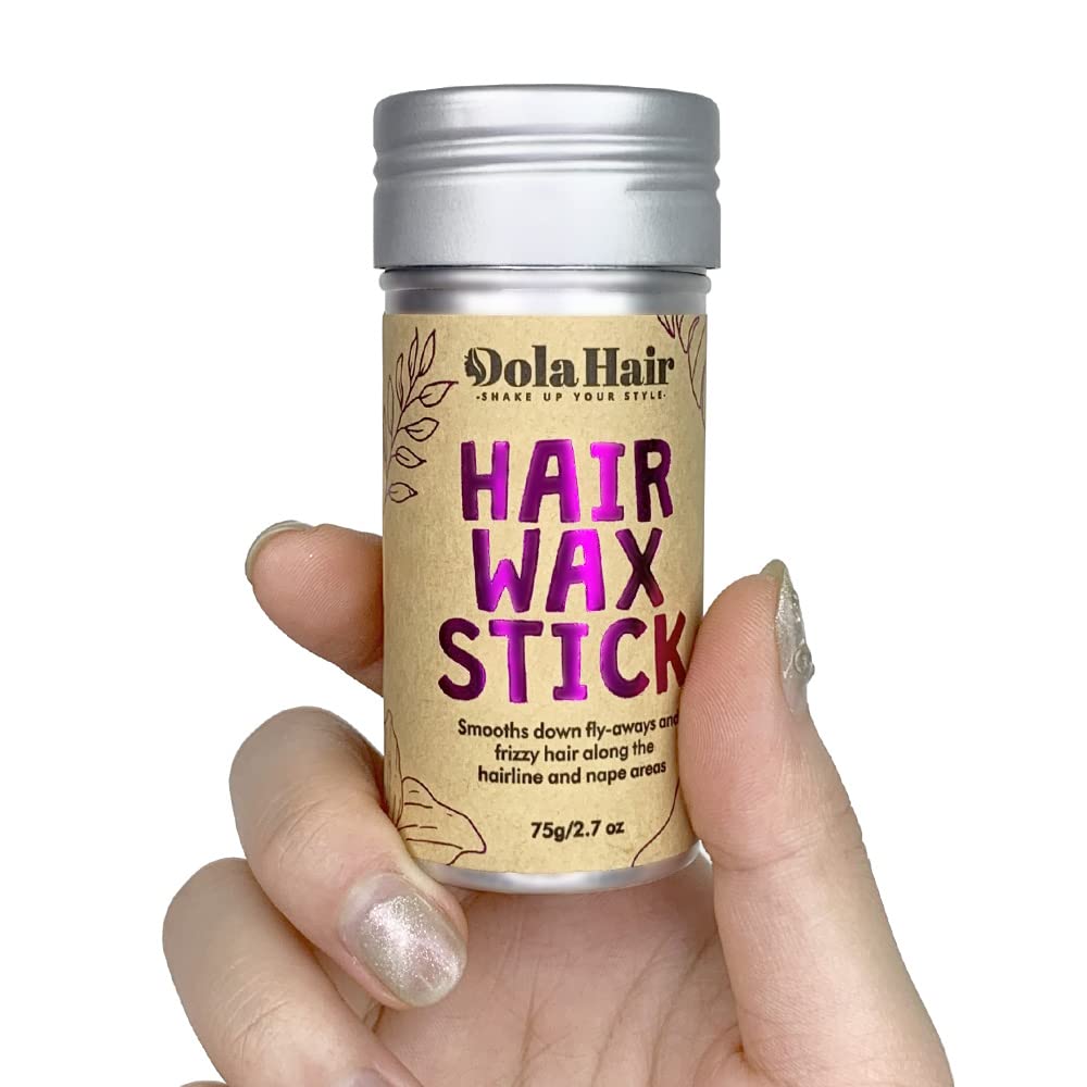 Dolahair Hair Wax Stick - Flyaway Control and Styling Pomade for Kids, Women, and Men - Hair Bun Maker and Accessorie Slick Back Hair Brush
