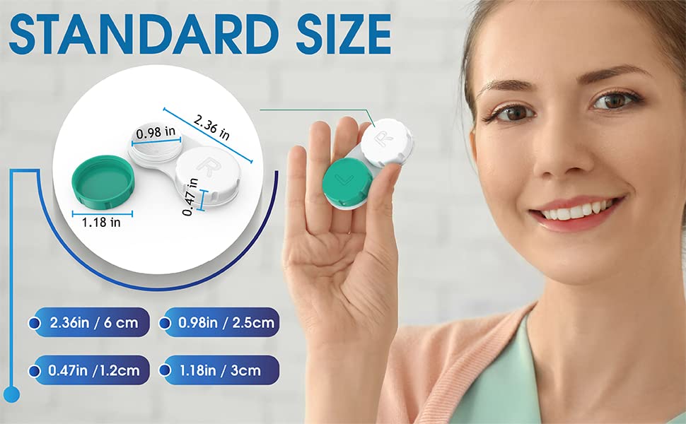 Axim USA Contact Lens Cases 12 Pack. One Year Bulk Supply. Protect Your Eyes by Changing Your Lens Case Monthly (Green)