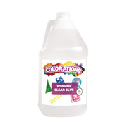 Colorations Auswaschbarer transparenter Klebstoff, 3,78 Liter, trocknet transparent, Kleben, Basteln, Schulkleber, Haushaltskleber, Bürokleber, Bastelprojekte, auswaschbarer Klebstoff, ungiftiger Klebstoff, Homeschooling, Heimgebrauch