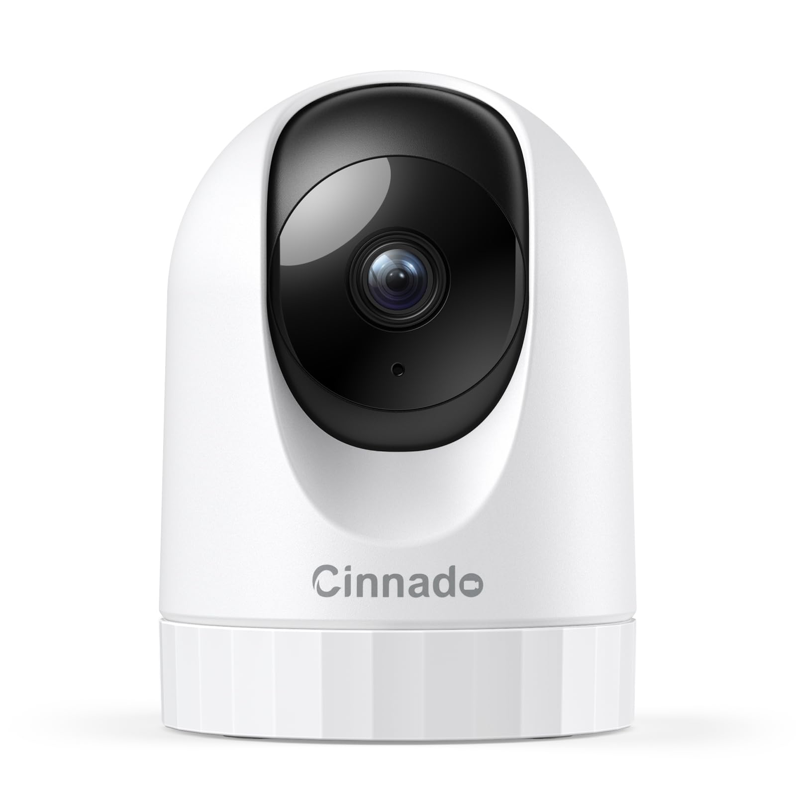 Cinnado Security Camera Indoor-2K 360 degrees WiFi Cameras for Home Security,Pet/Dog/Baby Camera with Phone app, 2-Way Audio, Night Vision, 24/7 SD Card Storage, Works with Alexa & Google Home (2.4Ghz)-D1