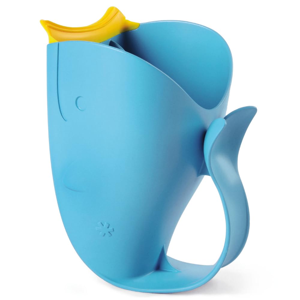 Skip Hop Baby Badewanne Spülbecher MOBY Tränenfreier Wasserfall-Spüler Blau Ab 0 Jahren