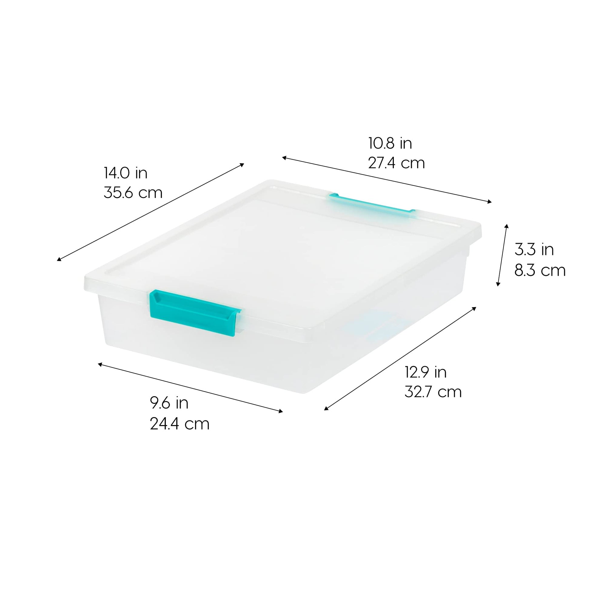 IRIS USA 6 Qt. Plastic Storage Bins Containers with Lids, 4 Pack, Small Sensory Bin, Craft Storage, Craft Organizers & Storage, Organizing Container for Home, Office & Art Supplies, Stackable, Clear