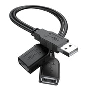 【2025 Upgraded】 USB 2.0 A Male to 2 Dual USB Female Jack Y Splitter Hub Power Cord Extension Adapter Cable(Not Supporting CarPlay and Android Auto)