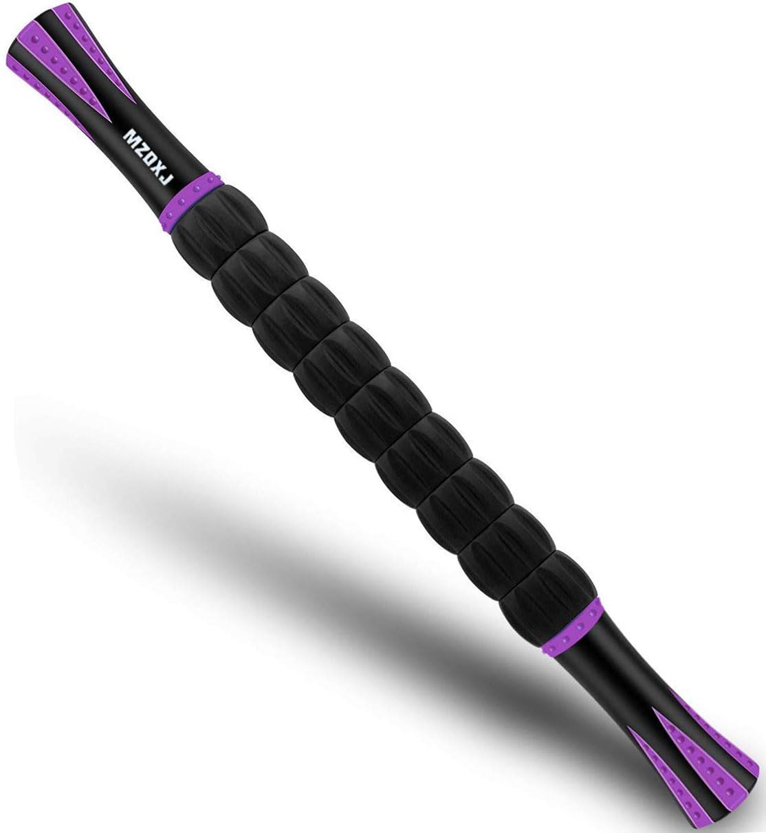 MZDXJ Muscle Roller Massage Roller Stick for Athletes, Help Reducing Muscle Soreness Cramping Tightness Leg Arms Back Calves Muscle Massager(Purple Black- 18 inch)