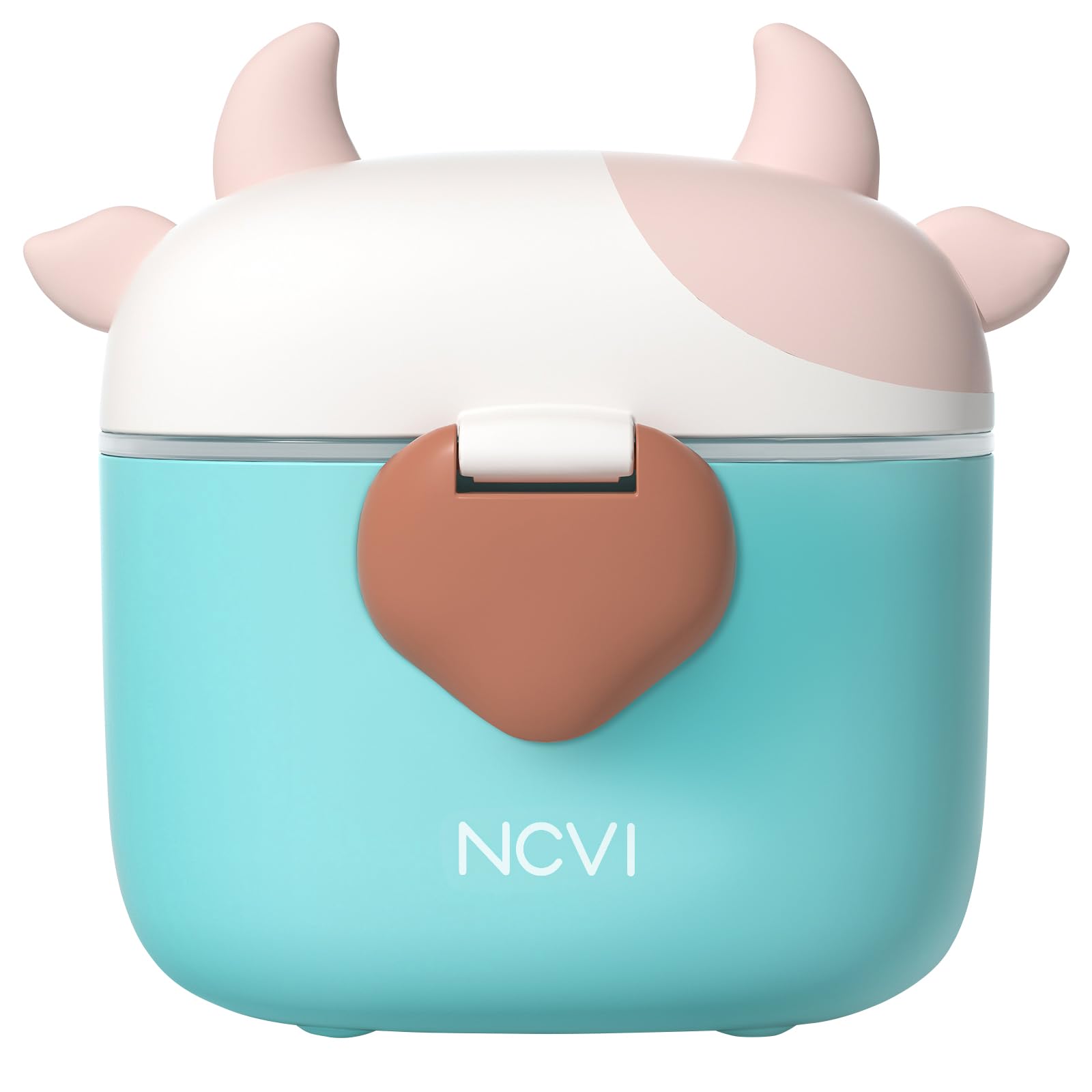 NCVI موزع تركيبة حليب الأطفال أثناء التنقل، حاوية تركيبة حليب الأطفال للتنقل، حامل تركيبة حليب الأطفال للسفر، والنزهات الخارجية مع الرضع والأطفال، حاوية محمولة لمسحوق الحليب والوجبات الخفيفة والحلوى والفواكه (أخضر)