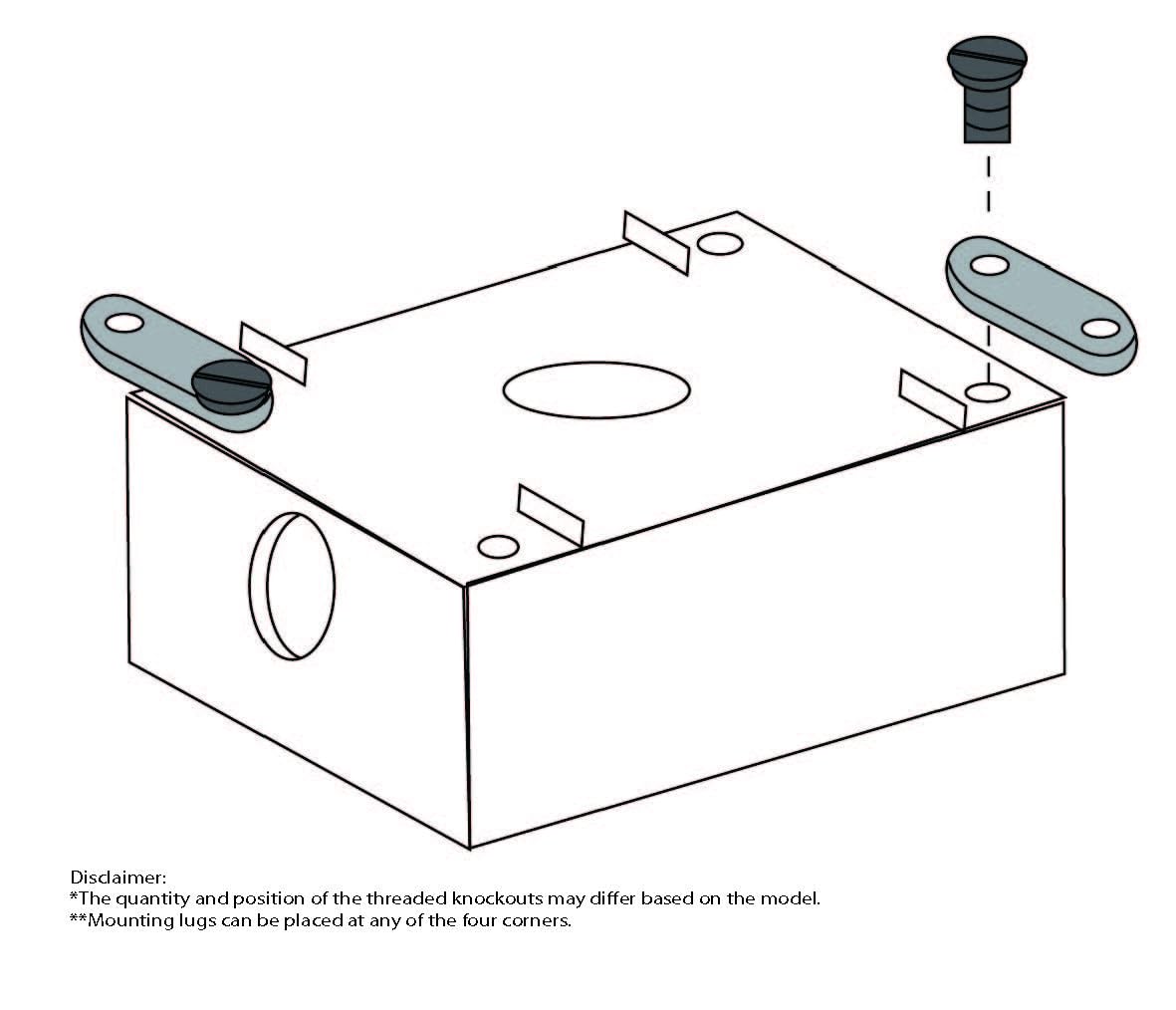 SIGMA ENGINEERED SOLUTIONS 14250 Metal Electrical Outlet Box, Weatherproof, Easy Mount Plug and Receptacle Protector, Gray, (3) 1/2-Inch Holes, 1 Gang Box