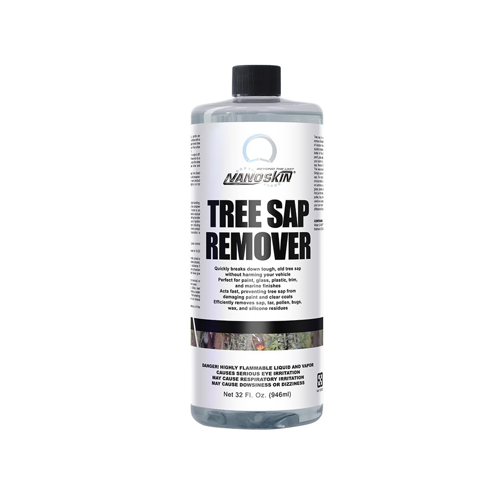 Nanoskin Tree Sap Remover 32 Oz. - Instant, Safe Car Detailing Solution | Optimized for Paint, Glass, Plastic & Trim | Compatible with Microfiber & Terry Cloth | Fast-Acting, Multi-Surface Application