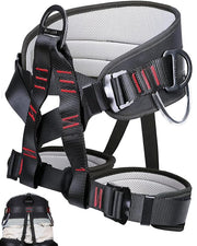 Ttechouter Adjustable Thickness Climbing Harness Half Body Harnesses for Fire Rescuing Caving Rock Climbing Rappelling Tree Protect Waist Safety Belts