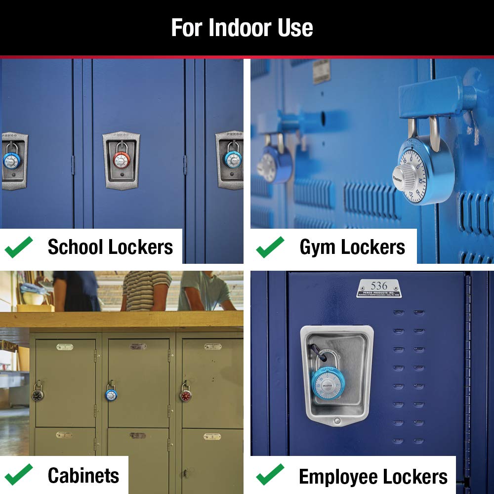 Master Lock 1561DAST Locker Lock Combination Padlock, 1 Pack, Colors May Vary