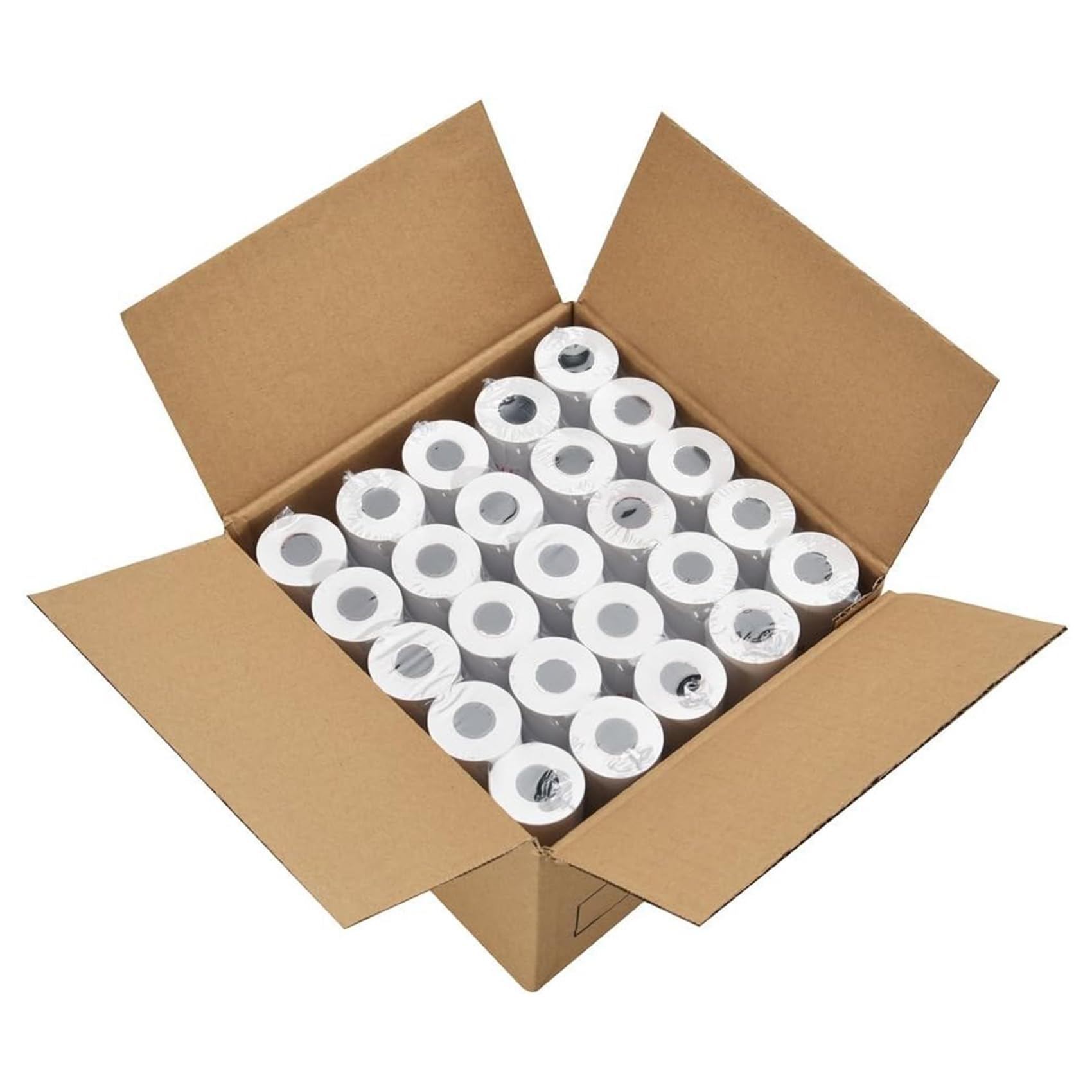MFLABEL 2 1/4" Thermal Paper Rolls - 50 Rolls of 2.25 x 50' Credit Card Receipt Paper, Compatible with Clover POS, Visa/MasterCard Terminals, & Standard Credit Card Machines