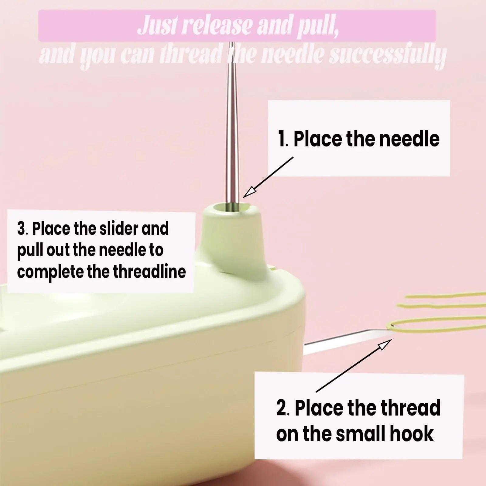 Needle Threaders, 3PCS 2 in 1 Needle Threader Seam Ripper for Hand Stitching, Upgraded Automatic Needle Threader with Stretchable Thread Insertion Needles, Sewing Supplies, Sewing Stitch Remover Tool