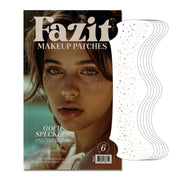 لاصقات مكياج فازيت - ذهبية - بقع مكياج لامعة للوجه - لاصقات مكياج مضيئة - لاصقات بقع لامعة للوجه - اكسسوارات مكياج لامعة لطيفة للنساء - لمعان تجميلي للوجه - 6 قطع