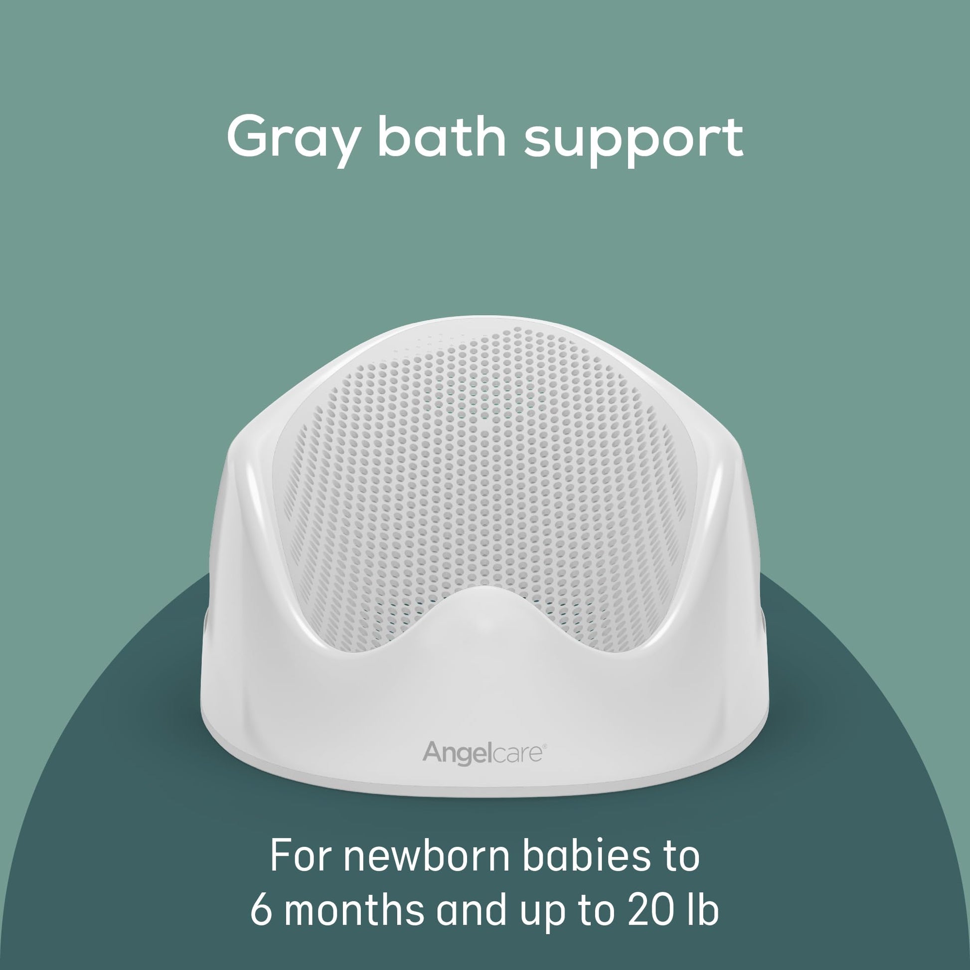 Angelcare Baby Bath Support (Gray) | Ideal for Babies Less Than 6 Months Old
